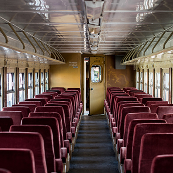 Inside motor coach